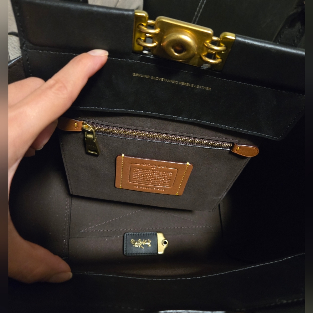 Coach Troupe Tote In Colorblock. - Picture 6 of 6